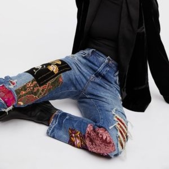 Free People Denim - Free People Embellished Boyfriend Jeans